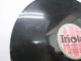 Triola T 4223 Veikko Tuomi - Mustalaisviulu / Silmät ikkunassa -savikiekkoäänilevy, 78 rpm record