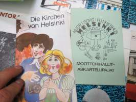 Erä erilaisia ja erikielisiä esitteitä Helsnki -brochures of Helsinki - various languages