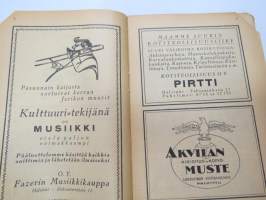 Kansanvalistusseuran Kalenteri 1925, sisältää mm. seur. artikkelit / kuvat / mainokset; Kalenteri, Toripäivät, Metrijärjestelmä, Tietoja postista, Tietoja