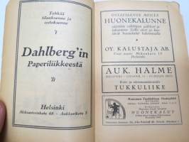 Kansanvalistusseuran Kalenteri 1925, sisältää mm. seur. artikkelit / kuvat / mainokset; Kalenteri, Toripäivät, Metrijärjestelmä, Tietoja postista, Tietoja