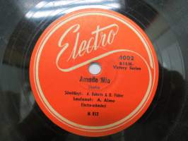 Electro 4002 A. Aimo - Amado Mio / Kuutamo-iltana -savikiekkoäänilevy, 78 rpm