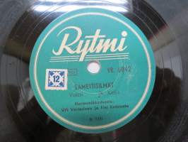 Rytmi VR. 6042 Reino Helismaa - Turhaa työtä / Samettisilmät -savikiekkoäänilevy, 78 rpm 10&quot; record