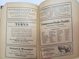 Kansanvalistusseuran Kalenteri 1927, sis. mm. seur. artikkelit / kuvat / mainokset; Singer, Paulig, Paischeff, Nokia, Suomen Väri- ja Vernissatehdas, Keramia-uuni,