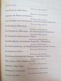 Das Mikroskop und die Mikroskopische Technik. Ein Handbuch für Ärtzte und Studierende von Dr. Heinrich Frey, Professor der Medizin in Zürich. Mit 397 Figuren