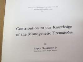 Conntribution to our knowledge of the Monogenetic Trematodes