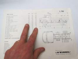 Mercedes-Benz L 710 -myyntiesite - mittapiirros / tekniset tiedot -data sheet