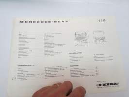 Mercedes-Benz L 710 -myyntiesite - mittapiirros / tekniset tiedot -data sheet