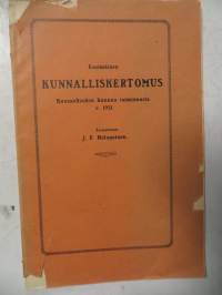 Ensimmäinen Kunnalliskertomus - Kuusankosken kunnan toiminnasta v. 1921