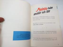 Mainio-tvätt snabbt och lätt - Mainio 60 tvättmaskinens bruksanvisning -käyttöohjekirja ruotsiksi / washing machine manual in swedish