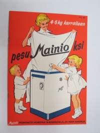 Pesu mainioksi -  pesukone Mainio 60 -myyntiesitekirjanen -washing machine brochure book