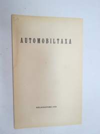 Automobiltaxa Helsingfors 1924 -taxi rates