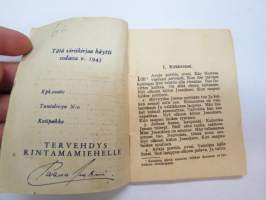 Kenttävirsikirja 1943, painettu etukanteen &quot;Tervehdys rintammiehelle&quot; - Paavo Nurmi -erikoinen &amp; harvinainen suuresta painosmäärästään (200 000 kpl)