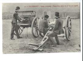 Le Creusot canon 75 m/m / 1 WWW   - tykkipostikortti, postikortti kulkematon