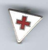 Röda Korset  - vanha  lukkoneulamerkki  rintamerkki   emali