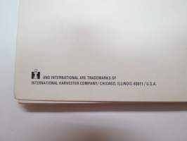 International 454 operator´s manual -käyttöohjekirja englanniksi