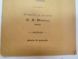 Uusi Aika, Tuomiopäiwä ja Maailmanloppu tulee. toimitti ja painatti G.A. Wakaa, katakeetti. Turku 1897 -uskonnollinen kirjoitelma, omakustanne -religious pamphlet