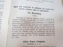 Urkuharmooneja - Orgelharmonier - Wasa Musikhandels Ab - Waasan Musiikkikauppa Oy -organharmony catalog -Armas Maasalon alkupuheella ja esittelyllä alkava