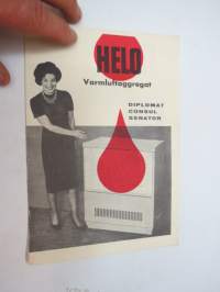 Helo Varmluftaggregat Diplomat - Consul - Senator -myyntiesite / brochure in swedish