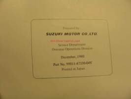 Suzuki GS500 ´81 owner´s manual käyttöohjekirja