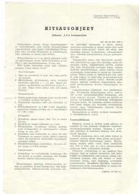 Aga Oy hitsausohjeet 1950