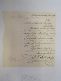 M.F. Moldakoff, Sortavala - Oy Littoinen Ab, 23.8.1890 -asiakirja -business document