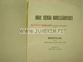 Högre Svenska Handelsläroverket Högskoleavdelningen och Handelsinstitut 1926-1927