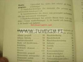 Högre Svenska Handelsläroverket Högskoleavdelningen och Handelsinstitut 1926-1927