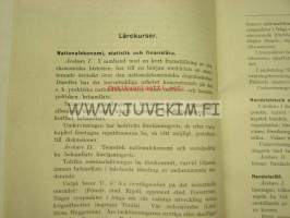 Högre Svenska Handelsläroverket Högskoleavdelningen och Handelsinstitut 1926-1927
