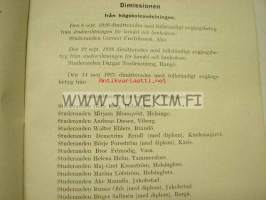 Högre Svenska Handelsläroverket Högskoleavdelningen och Handelsinstitut 1926-1927