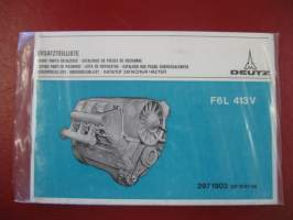 KHD Deutz F6L 413 V Spare parts catalogue 2971903 GF 0147-99