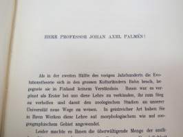 Festschrift  Herrn Professor  Dr J.A. Palmén zu Seienm 60. Geburtstage gewidmet von Schülern und Kollegen I-II -huomattavan tutkija ja tiedemiehen juhlakirja,