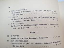 Festschrift  Herrn Professor  Dr J.A. Palmén zu Seienm 60. Geburtstage gewidmet von Schülern und Kollegen I-II -huomattavan tutkija ja tiedemiehen juhlakirja,