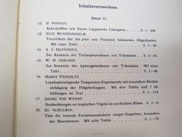Festschrift  Herrn Professor  Dr J.A. Palmén zu Seienm 60. Geburtstage gewidmet von Schülern und Kollegen I-II -huomattavan tutkija ja tiedemiehen juhlakirja,