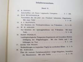 Festschrift  Herrn Professor  Dr J.A. Palmén zu Seienm 60. Geburtstage gewidmet von Schülern und Kollegen I-II -huomattavan tutkija ja tiedemiehen juhlakirja,