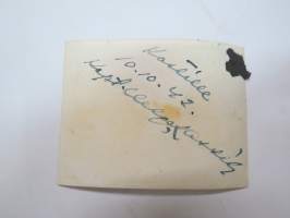 Kostille 110.10.1942 - Kapt. ??? -valokuva / photograph