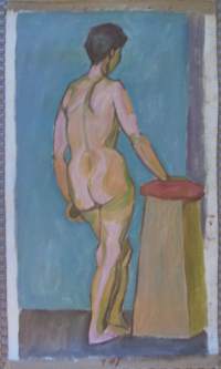 Leena Immonen,  öljyvärimaalaus kankaalle, ei sign  65x35 cm kehystämätön / Leena-Maija Immonen 1927-2001 Haagan taiteilijaseura