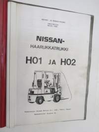 Nissan haarukkatrukki H01 ja 02 (OM6Z-H012G0 March 1986) -käyttö- ja huolto-ohjekirja -instructions &amp; service manual in finnish