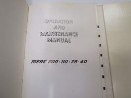 Mercury 200, 110, 75, 40 Operation and maintenance manual / Käyttö- ja huolto-käsikirja / Manuel d´utilisation et d´entretien / Betriebs- und wartungsanleitung