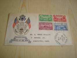 Honor Cover, Heroes of the Army, West Point, USA, 1937, ensipäiväkuori, FDC. Katso myös muut kohteeni, mm. noin 1200 erilaista amerikkalaista ensipäiväkuorta