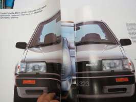 Mazda 323 3-ovinen Hatchback / 4-ovinen Hatchback / 4-ovinen Saloon 1986 -myyntiesite / brochure