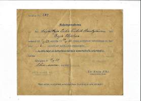 Rokotustodistus 1930 - todistus