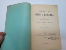 Brahestads Borgare- och Handelsskola - Årsberättelse öfver elfte läseåret 1892-93 afgifven af Gustaf F. Lönnbeck. Elevlistor -school annual report