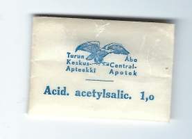 Turun Keskusapteekki  Acid. acetylsalicl 1,0 - pulveripakkaus