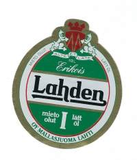 Lahden mieto I Olut -  olutetiketti