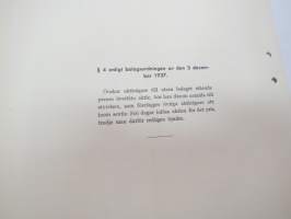 Nordiska Trikå Ab - Pohjoismaiden Trikoo Oy, Tio aktier á 1 000 mk, Helsinki -osakekirja / share certificate