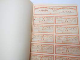 Porin Puuvilla Oy - Ab Björneborgs Bomull, 100 000 mk - 100 osaketta, Pori 1940 -osakekirja / share certificate