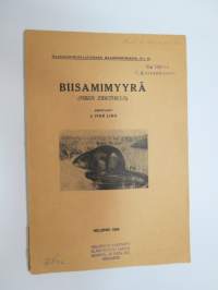 Biisamimyyrä (Fiber Zibethicus), kirjassa runsaasti merkintöjä ja irtoliuskoja jokunen - lienee jonkun tutkijan käytössä ollut kappale? V. Korvenkontio?