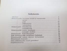 Biisamimyyrä (Fiber Zibethicus), kirjassa runsaasti merkintöjä ja irtoliuskoja jokunen - lienee jonkun tutkijan käytössä ollut kappale? V. Korvenkontio?