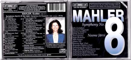 Mahler Sinfonia N:o 8. Symphony no 8 in E flat major &quot;Symphony of A Thousand&quot; by Gustav MahlerPerformer:  Carolina Sandgren (Soprano), Mari Anne Häggander