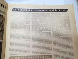 Suomen Kuvalehti 1947 nr 19, ilmestynyt 10.5.1947, sis. mm. seur. artikkelit / kuvat / mainokset; Kansikuva Voimisteluseura Säkenet - Mirja Marttinen, Maamiehen